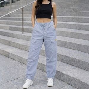 NWT Levi’s Kids Relaxed Go Cargo Jogger Pants Light Blue Size14 Fits Adult Small